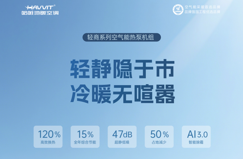 精准变频恒温，哈唯商用空气能厂家为办公楼采暖提供解决方案